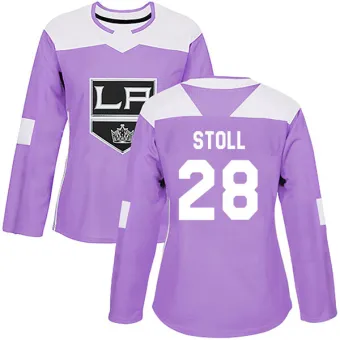 Women's Jarret Stoll Los Angeles Kings Fights Cancer Practice Jersey - Purple Authentic