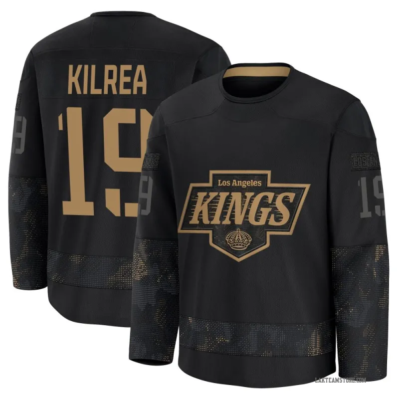 Youth Brian Kilrea Los Angeles Kings 2024 Military Appreciation Practice Jersey - Black Premium