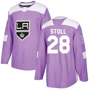 Youth Jarret Stoll Los Angeles Kings Fights Cancer Practice Jersey - Purple Authentic