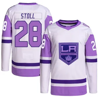Youth Jarret Stoll Los Angeles Kings Hockey Fights Cancer Primegreen Jersey - White/Purple Authentic